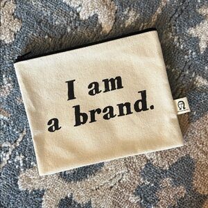 Pamela Barsky Cotton Canvas New York Girl Pouch Makeup case